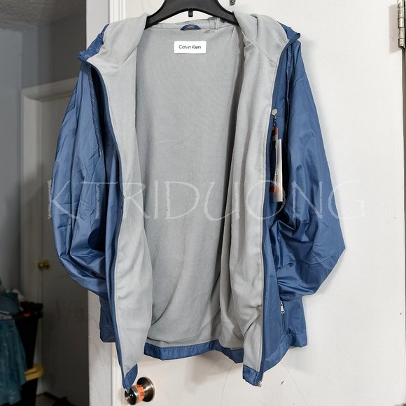 Calvin Klein Womens Zip Front Windbreaker  BLUE - Picture 4 of 8
